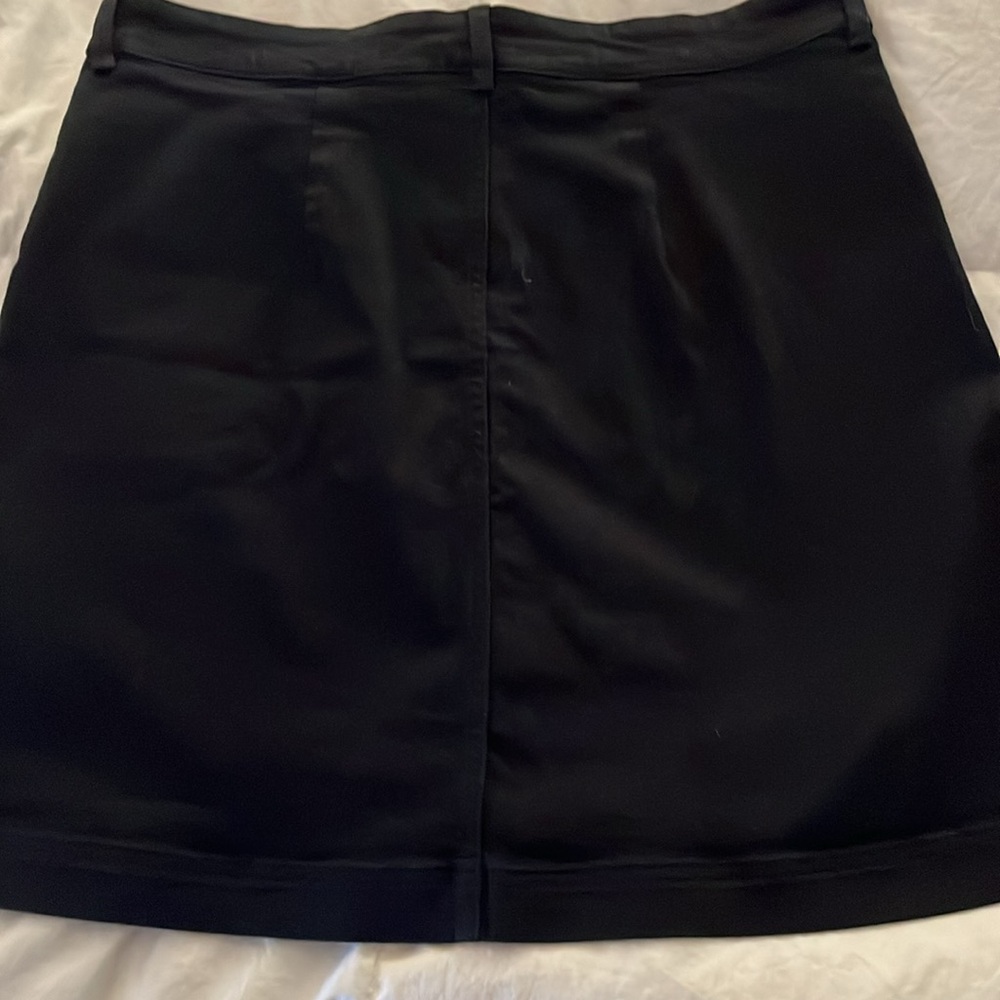 Everlane Black A-Line Patch Pocket Mini Skirt 16 - Picture 6 of 11
